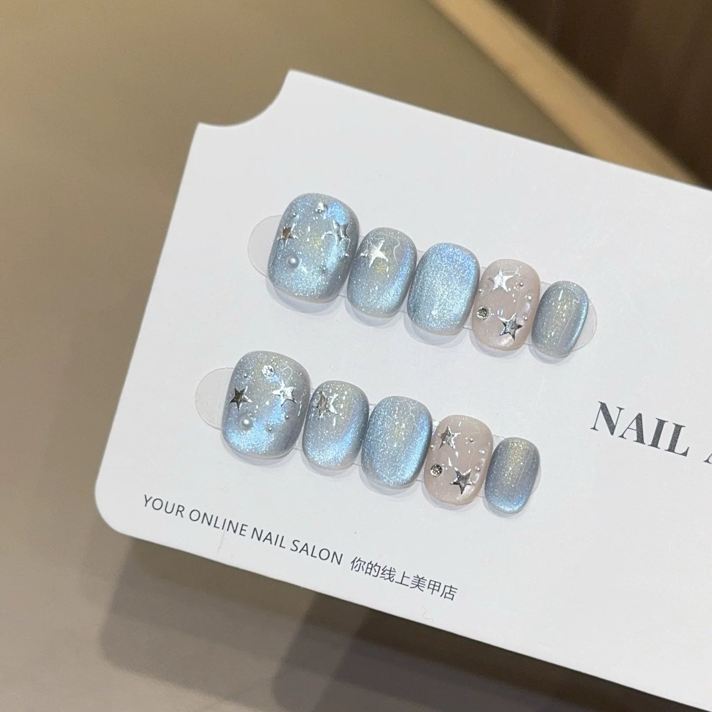 Celestial Gothic Press On Nails with Alternative Charm Inspired Artwork