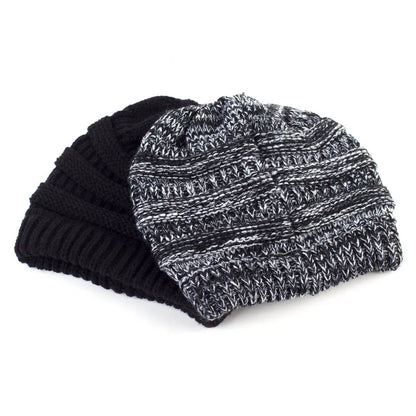 Open Top Acrylic Ponytail Knit Beanie for Winter Outdoor Casual Streetwear and Active Comfort