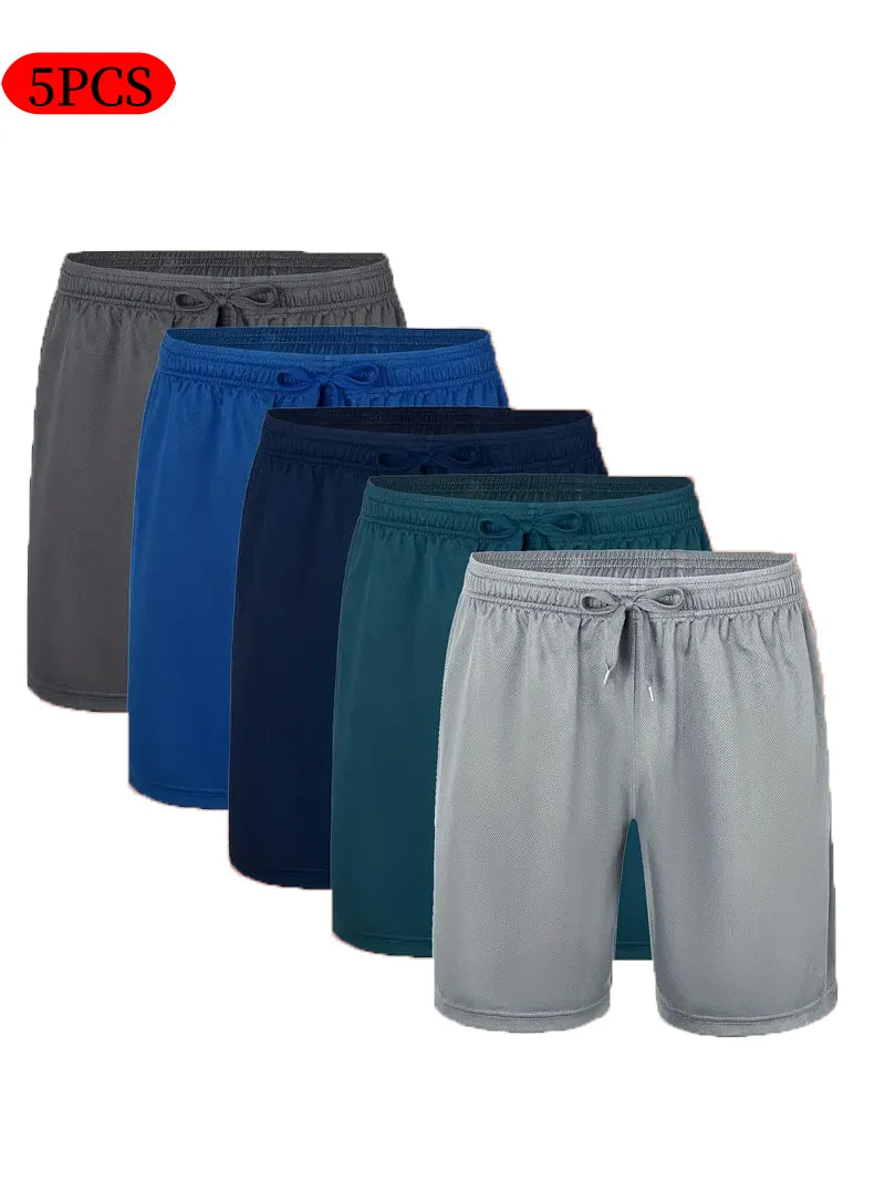 Men's Athletic Drawstring Shorts with Breathable Fabric and Everyday Casual Comfort