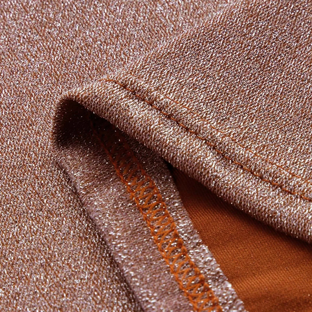 Sequin Bodycon Mini Dress with Draped Sleeves and Figure-Hugging Fit