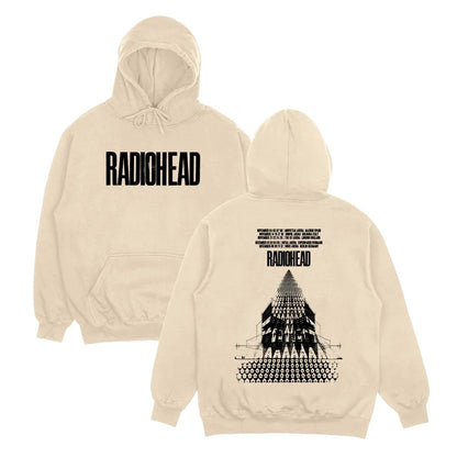 Vintage Tour Style Graphic Hoodie with Relaxed Streetwear Fit and Back Artwork