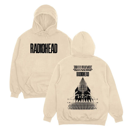 Vintage Tour Style Graphic Hoodie with Relaxed Streetwear Fit and Back Artwork