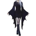 Oversized Gothic Batwing Sweater Dress with Alternative Streetwear Aesthetic