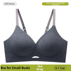 Heathered Grey Ribbed Maternity Bra with Sporty Lettered Straps