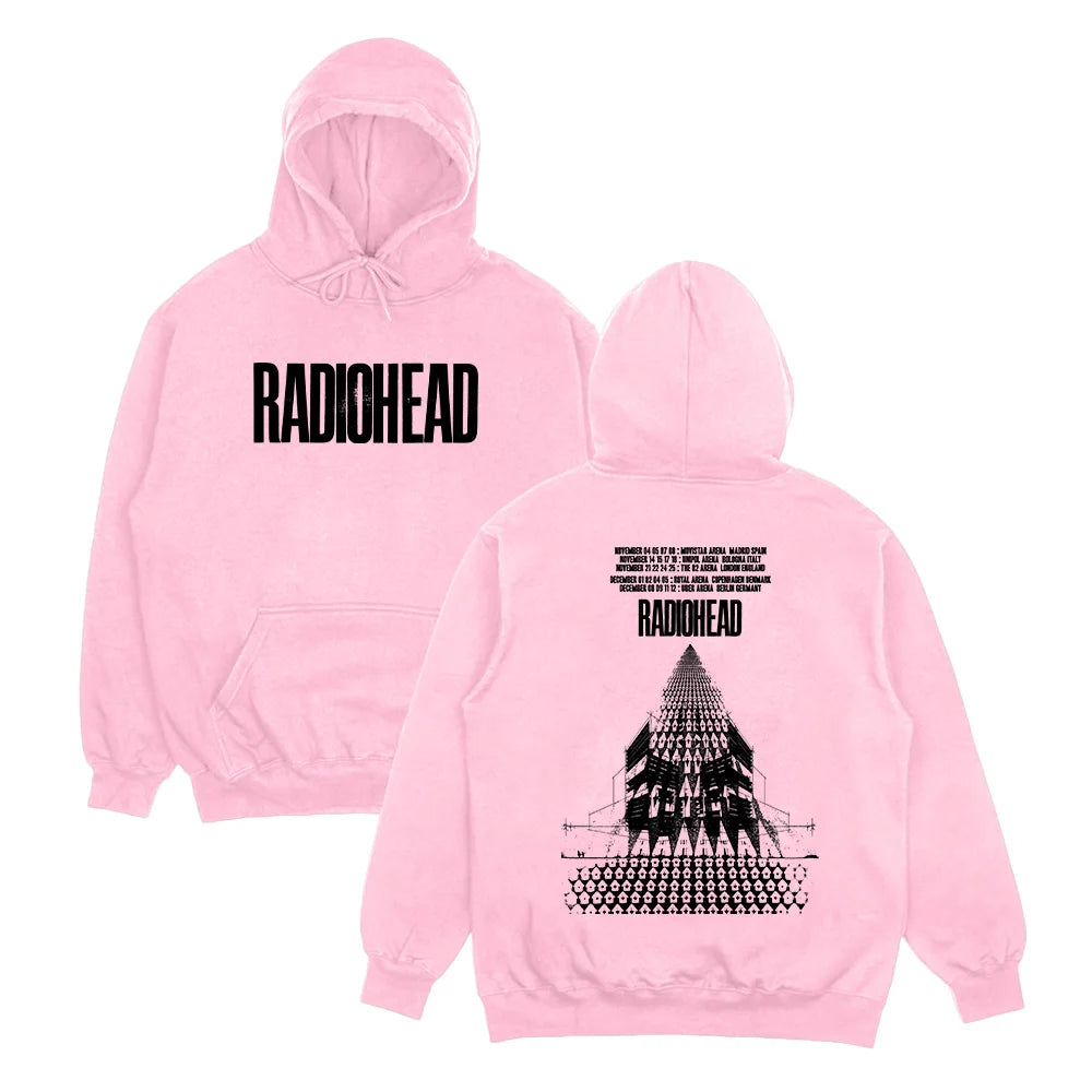 Vintage Tour Style Graphic Hoodie with Relaxed Streetwear Fit and Back Artwork