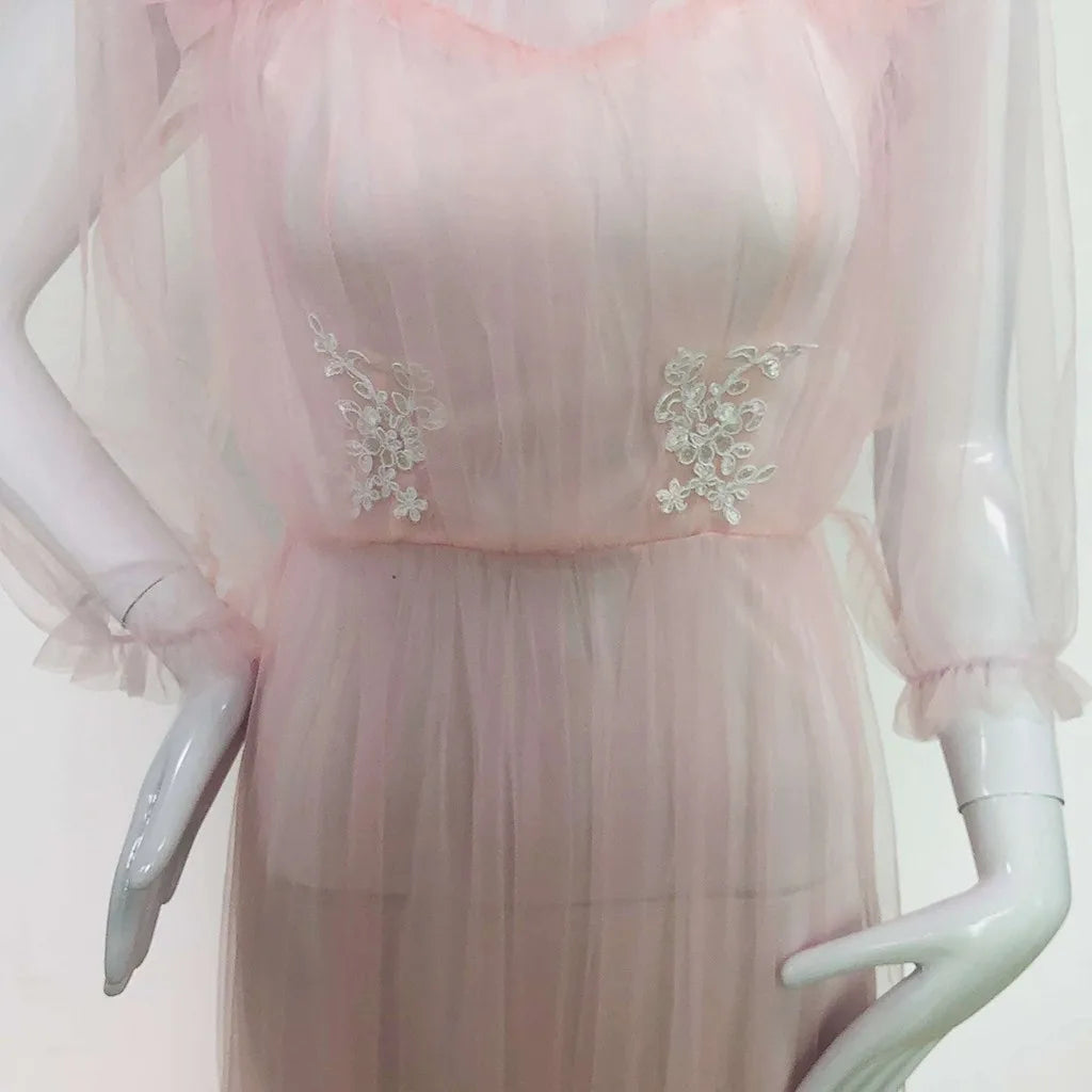 Romantic Off-The-Shoulder Pink Tulle Maxi Dress with Tiered Skirt