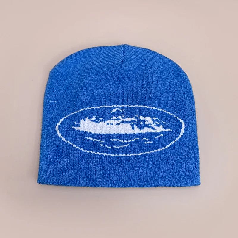 Minimalist Graphic Acrylic Knit Beanie for Contemporary Streetwear Casual Winter Everyday Fashion Style