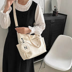 Structured Canvas Tote Messenger Bag with Large Capacity Everyday Design