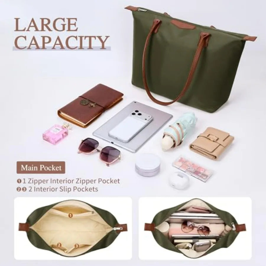 Minimal Hobo Tote Shoulder Bag with Foldable Everyday Carry Design