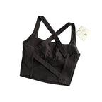 Sleek Criss-Cross Back Sports Bra with Wide Support Band