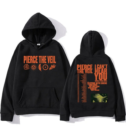 Oversized Tour Inspired Graphic Hoodie with Vintage Streetwear Artwork Design
