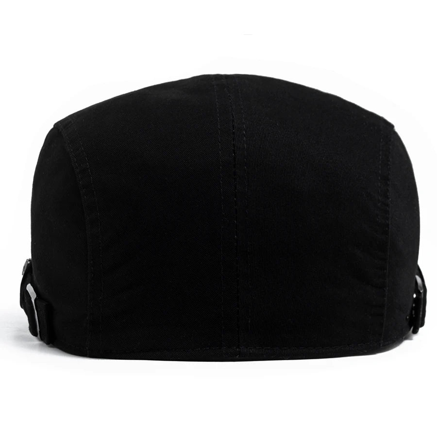 Classic Cotton Ivy Flat Cap Button Detail Casual Vintage Streetwear Beret Hat