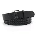 Triple Row Pyramid Studded Belt for Punk Rock Alternative Styling