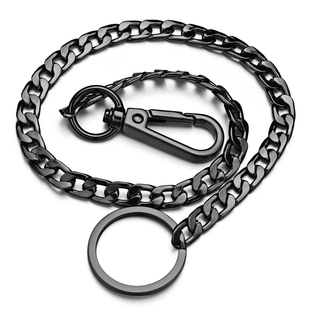 Classic Punk Wallet Chain with Ring Detail for Alternative Streetwear Looks