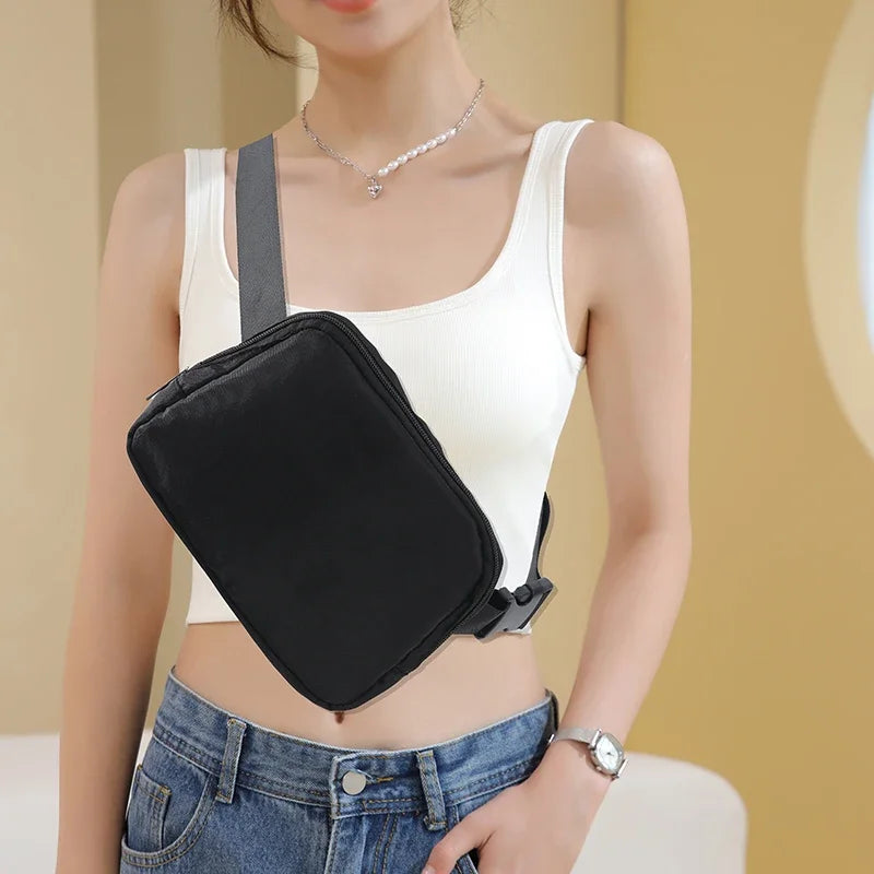 Waterproof Nylon Chest Bag with Adjustable Strap Large Capacity Design