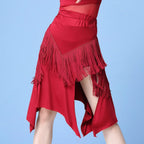 High Waist Irregular Tassel Wrap Mini Skirt for Festival Styling