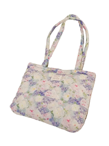 Large Capacity Floral Print Casual Tote Shoulder Bag for Everyday