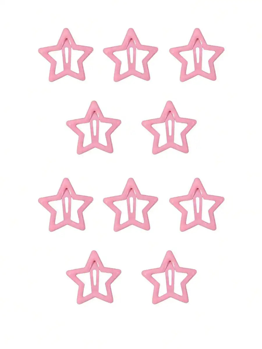 Y2K Star Hair Pin Set Celestial Alternative Fashion Accessories