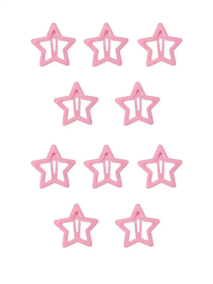 Y2K Star Hair Pin Set Celestial Alternative Fashion Accessories