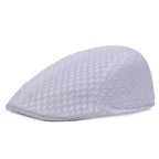 Breathable Plaid Ivy Flat Cap Adjustable Casual Vintage Streetwear Beret Hat