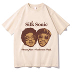 Vintage Portrait Graphic Cotton T-Shirt with Retro Music-Inspired Streetwear Style