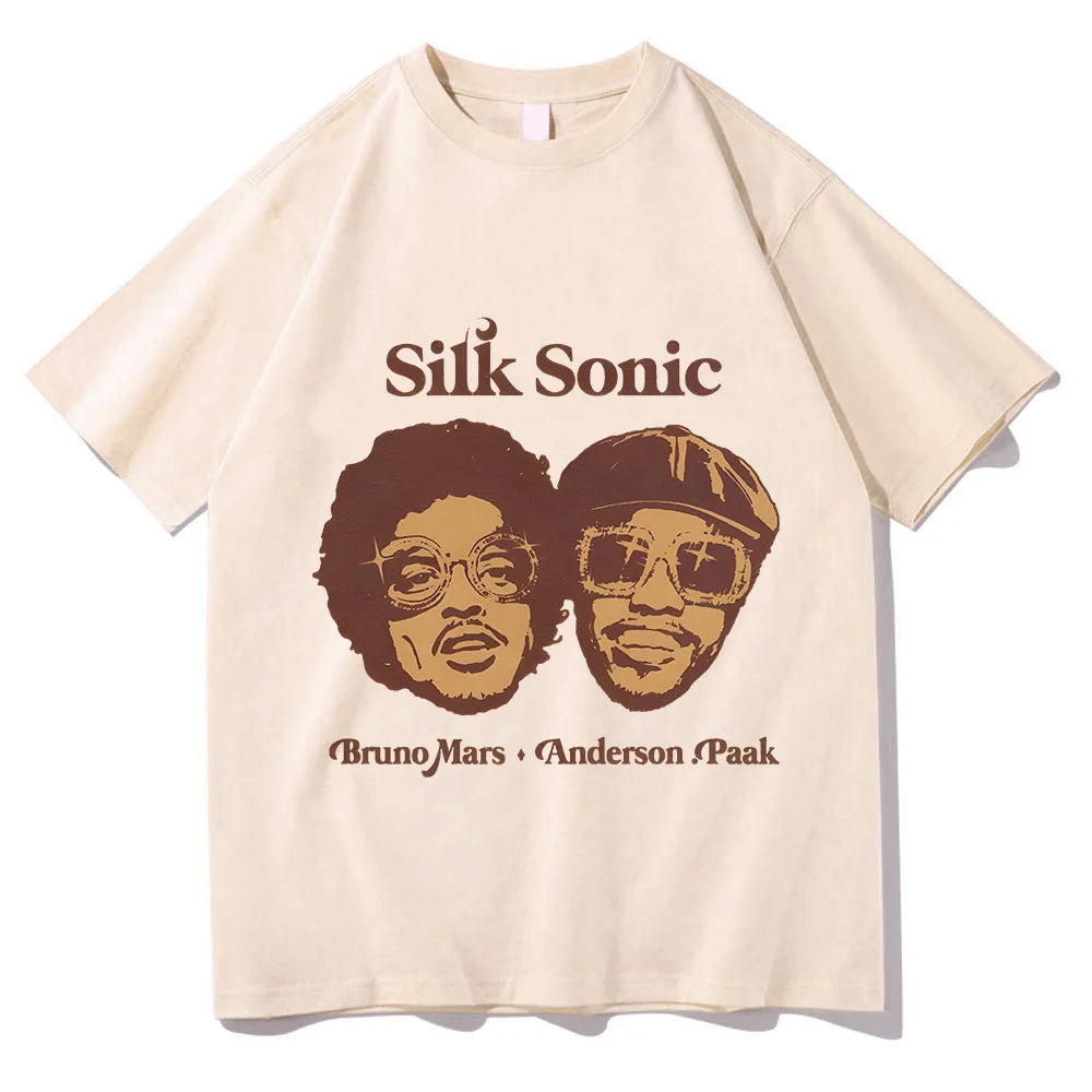Vintage Portrait Graphic Cotton T-Shirt with Retro Music-Inspired Streetwear Style