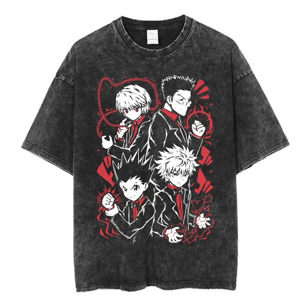 Anime Goth Manga Character Graphic Oversized Cotton Streetwear T-Shirt
