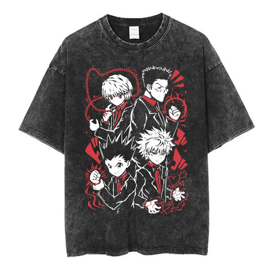 Anime Goth Manga Character Graphic Oversized Cotton Streetwear T-Shirt