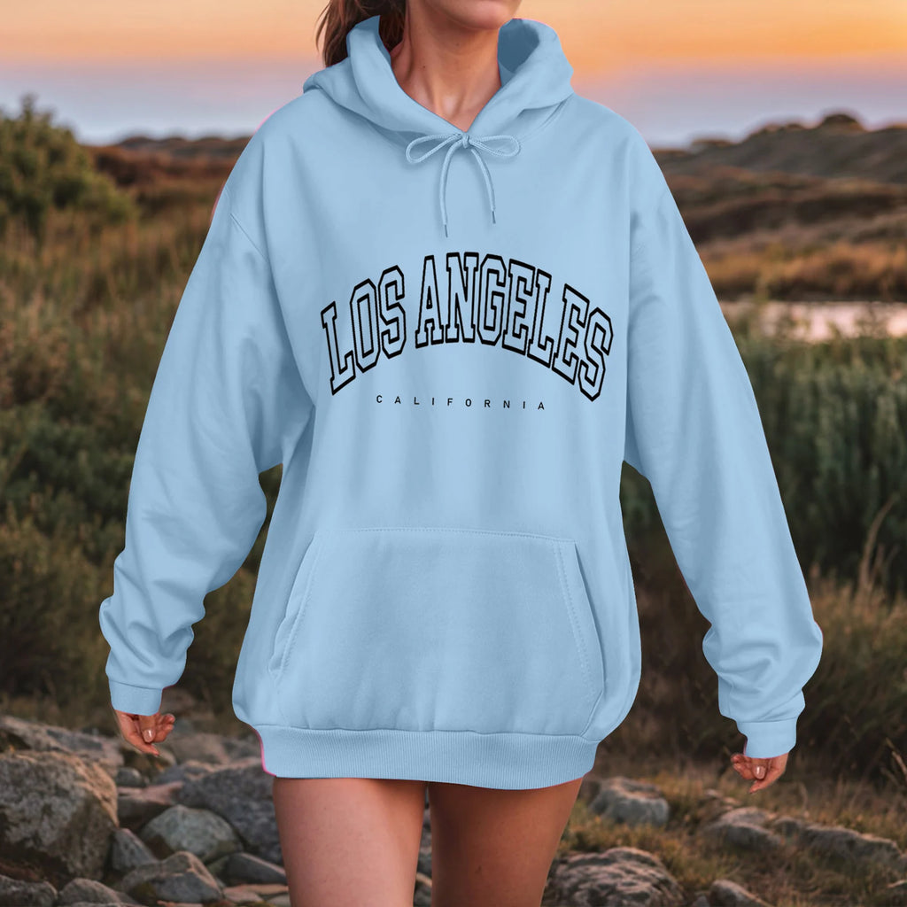 Oversized Collegiate Graphic Hoodie with Relaxed Fit for Everyday Streetwear
