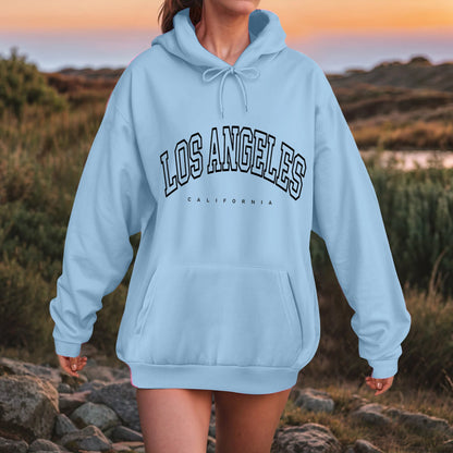 Oversized Collegiate Graphic Hoodie with Relaxed Fit for Everyday Streetwear
