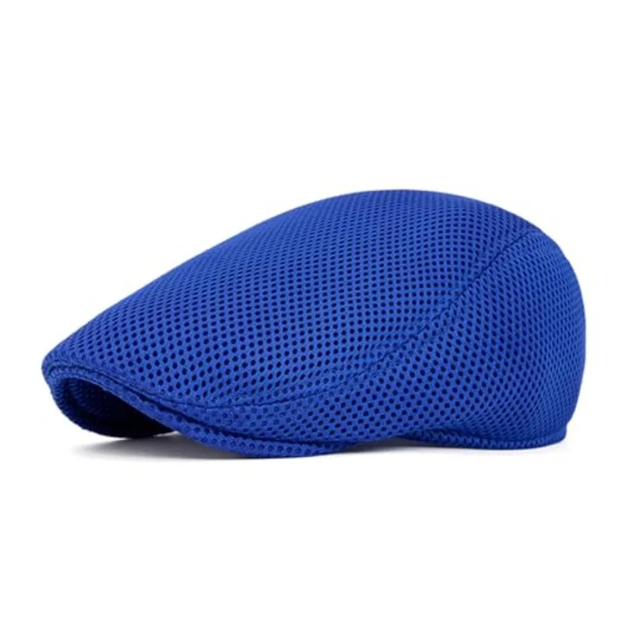 Breathable Mesh Ivy Flat Cap Cotton Casual Vintage Driving Streetwear Hat