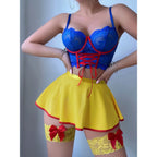 Storybook Princess Lace Corset Set with Ruffled Mini Skirt