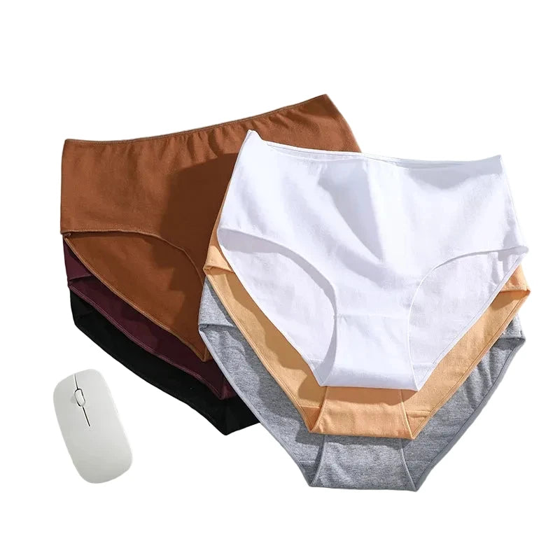 Six-Piece Classic Cotton Blend Mid-Rise Brief Set in Essential Neutrals