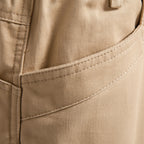 Men's Relaxed Fit Cotton Cargo Shorts with Elastic Waist and Utility Pocket Design