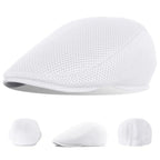 Breathable Mesh Ivy Flat Cap Cotton Casual Vintage Driving Streetwear Hat