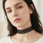 Vintage Floral Lace Gothic Choker Necklace for Dark Feminine Styling