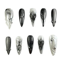 Gothic Sculpted Nail Charms for Alternative Manicure and Statement Nail Art