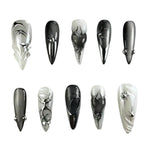 Gothic Sculpted Nail Charms for Alternative Manicure and Statement Nail Art