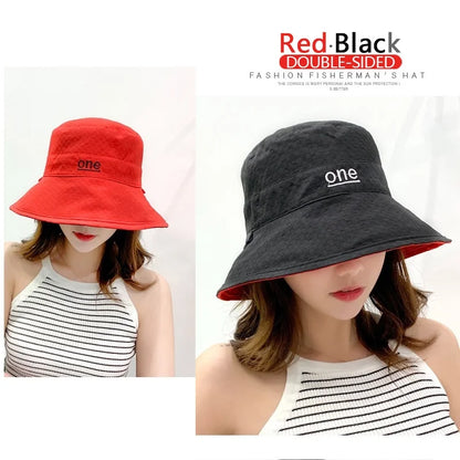 Reversible Cotton Bucket Hat with Minimalist Embroidered Detail for Everyday Casual Style