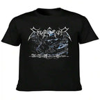 Oversized Dark Fantasy Graphic Cotton T-Shirt with Vintage Metal-Inspired Streetwear