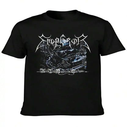 Oversized Dark Fantasy Graphic Cotton T-Shirt with Vintage Metal-Inspired Streetwear