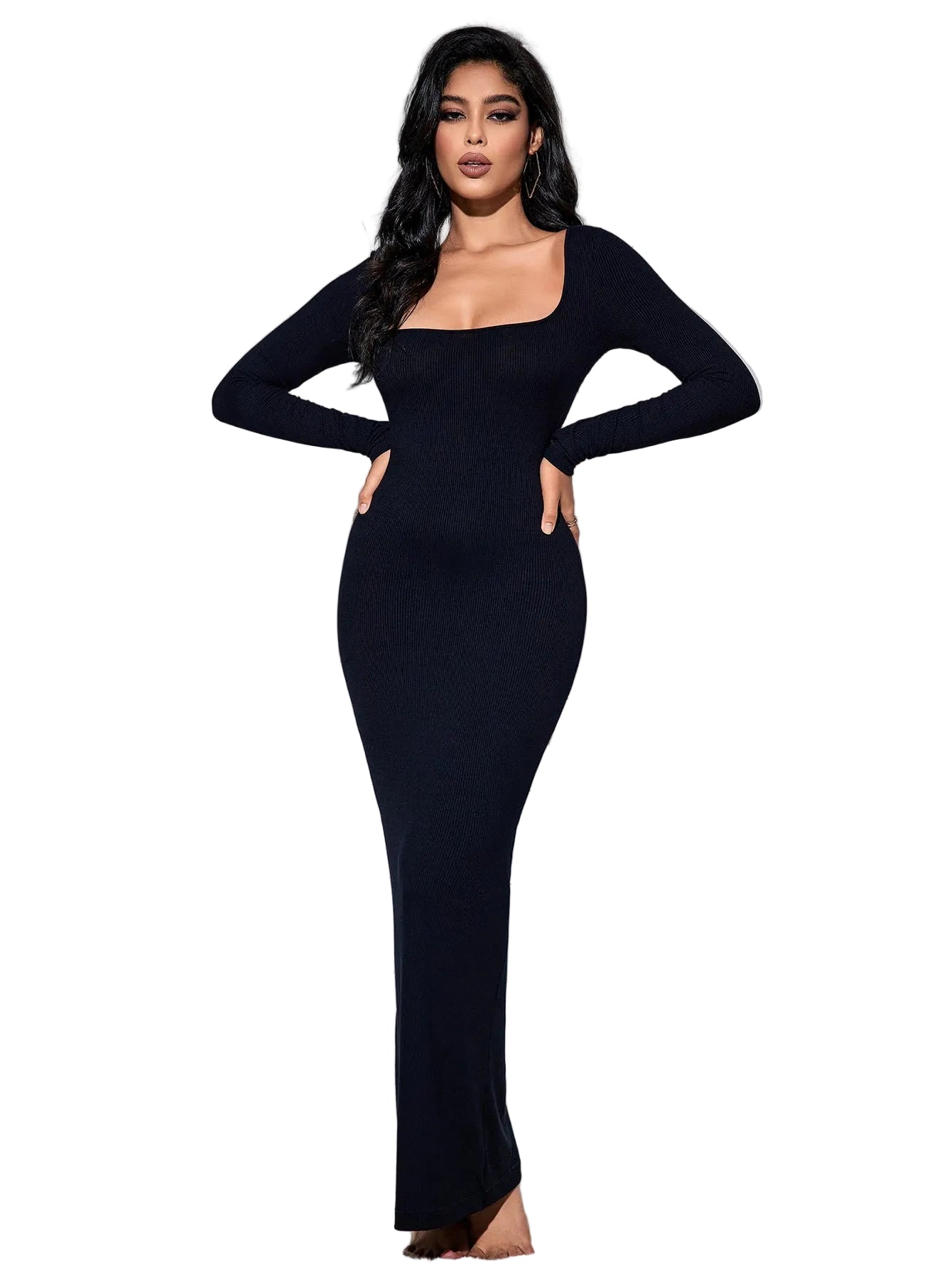 Elegant Cutout Maxi Dress with Modern Evening Fashion Silhouette