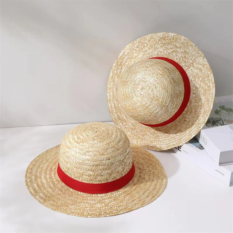 Kids Woven Straw Flat Brim Sun Hat for Summer Outdoor Casual Everyday Adventures