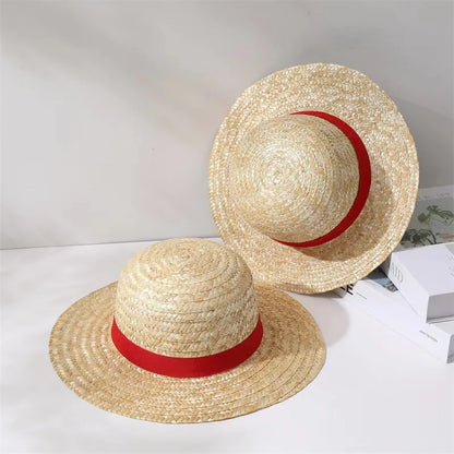Kids Woven Straw Flat Brim Sun Hat for Summer Outdoor Casual Everyday Adventures