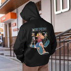 Retro Anime Streetwear Hoodie with Vintage Manga Graphic Artwork