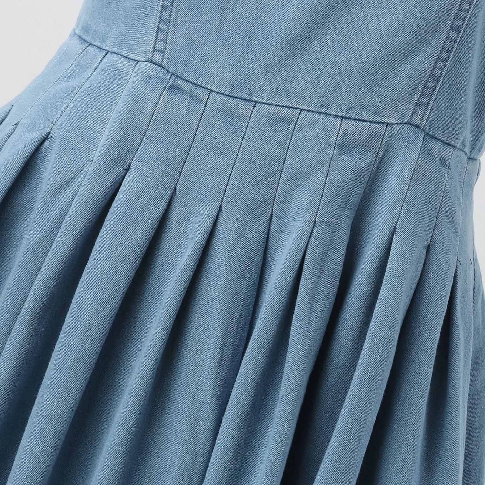 Tie Strap Square Neck Mini Dress with Flared Skater-Inspired Silhouette