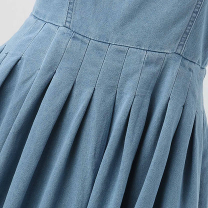 Tie Strap Square Neck Mini Dress with Flared Skater-Inspired Silhouette