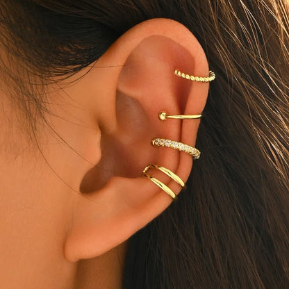 Minimalist Multi Band Ear Cuff for Modern Alternative Fashion Looks