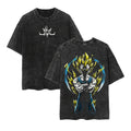 Dark Anime Rebel Oversized Vintage Wash Streetwear Graphic T-Shirt