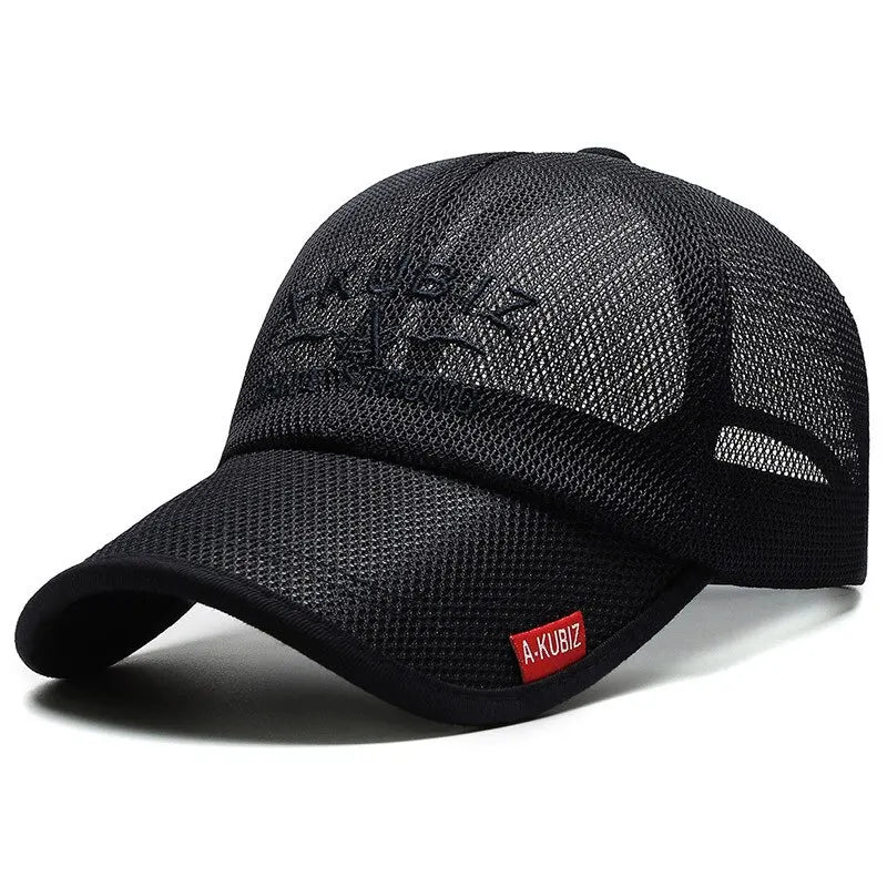 Unisex Breathable Mesh Baseball Cap with Embroidered Detail for Casual Outdoor Everyday Style